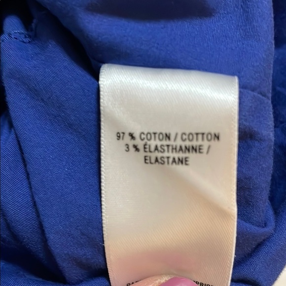 Jacob Blue Buttoned Midi Shirt Dress with Notched Collar & A-Line Skirt - Picture 13 of 14